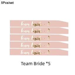 7pcs set Bride To Be Team Bride Satin Sash Bachelorette Party Bridesmaid Gift Wedding Engagement Bridal Shower Party Supplies