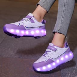 Luminous Roller Skate Shoes Wheels Removeable Sneakers Kids Roller Shoes USB Charge Light Up Sport Skate Board Shoes Boys Girls