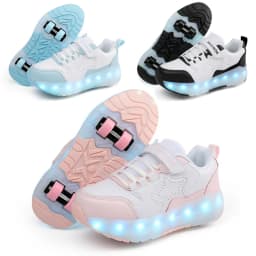 Luminous Roller Skate Shoes Wheels Removeable Sneakers Kids Roller Shoes USB Charge Light Up Sport Skate Board Shoes Boys Girls