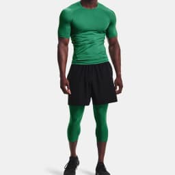 Men Compression 3/4 Leggings Sportswear Elastic Male Trousers Gym Tights Fitness Tracksuits Training Jogging Skinny Pants Men