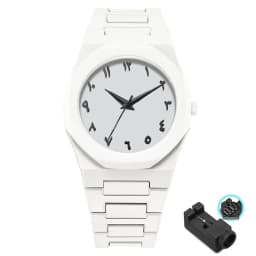 Men's Fashion Simple Black Large Dial Quartz Watch Casual Polycarbonate Butterfly Buckle Strap Male Waterproof Clock Wristwatch