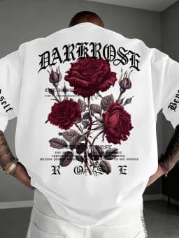 Men's Summer 100% Cotton Tokyo Casual Pattern Printed Fashionable and Casual Loose Round Neck Short Sleeved T-Shirt Top