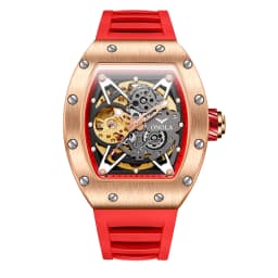 ONOLA Luxury Automatic Watch Men Fashion Hollow Silicone Waterproof Mechanical Watch Men Military Sports Watch Clock
