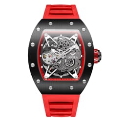 ONOLA Luxury Automatic Watch Men Fashion Hollow Silicone Waterproof Mechanical Watch Men Military Sports Watch Clock
