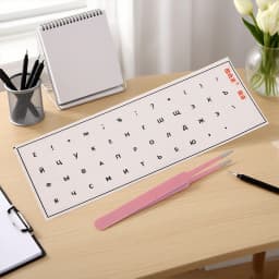 [Russian Language] Tear-Off Film Keyboard Sticker Desktop Laptop Key Sticker Single Film Universal Side Engraving Sticker