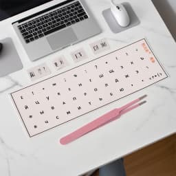[Russian Language] Tear-Off Film Keyboard Sticker Desktop Laptop Key Sticker Single Film Universal Side Engraving Sticker