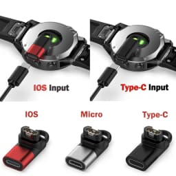 Micro USB/IOS/Type C Charger Adapter For Garmin Fenix 8/7/6/5 Forerunner 158 255 Charger Connector for Garmin Venu/Vivoactive