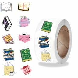 500PCS Bookish Roll Stickers Notebook Personalized Laptop Account Decoration Luggage Living Coffee Wall Cup Phone Case Stickers