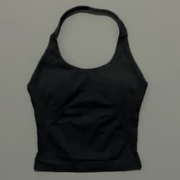 HISTELLO Sports Halter Top Seamless Longline Strappy Gym Tank Top Women Yoga Clothing Workout Fitness Sportswear Pilates Vest