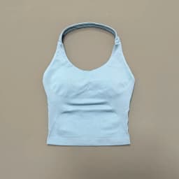 HISTELLO Sports Halter Top Seamless Longline Strappy Gym Tank Top Women Yoga Clothing Workout Fitness Sportswear Pilates Vest