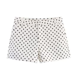 HH Female Autumn Fashion Polka Dot Printed Set Long Sleeves Turtleneck Drawstring Jacket+A-line Shorts Women's Vintage Suit