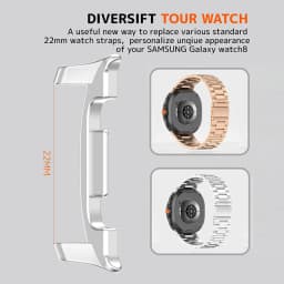 Metal Stainless Steel Watch Bands Connector Adapter for Samsung Galaxy Watch 8/8 classic 44mm 46mm 40mm replacement 22mm Strap