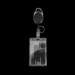 Transparent Badge Holder Exhibition ID Card Cover Case NameTag Badge Reel Keychain Hold 2 Cards Organizer Working Permit Sleeve