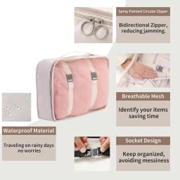 11Pcs Travel Packing Cubes Set Waterproof Luggage Organizer Drawstring Storage Bags for Clothes Shoes Underwear Cosmetic
