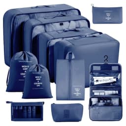 11Pcs Travel Packing Cubes Set Waterproof Luggage Organizer Drawstring Storage Bags for Clothes Shoes Underwear Cosmetic