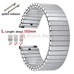NEW Quick Release Stainless Steel Elastic Stretch Strap 14/16/18/20/22mm Watch Band Accessories Bracelet Metal Expansion Straps