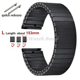 NEW Quick Release Stainless Steel Elastic Stretch Strap 14/16/18/20/22mm Watch Band Accessories Bracelet Metal Expansion Straps