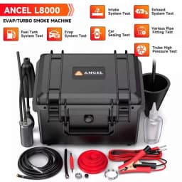 2026 ANCEL L8000 EVAP Smoke Machine Dual Mode Diagnostic LCD Screen Turbo Systems Tester Pipe Leakage Analyzer Built-in Air Pump