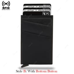 Slim Business Card Holder Rfid Minimalist Smart Wallet Pop Up Metal Box Credit Bank Visit Cardholder Case Porte Carte De Visite