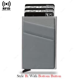 Slim Business Card Holder Rfid Minimalist Smart Wallet Pop Up Metal Box Credit Bank Visit Cardholder Case Porte Carte De Visite