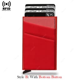 Slim Business Card Holder Rfid Minimalist Smart Wallet Pop Up Metal Box Credit Bank Visit Cardholder Case Porte Carte De Visite