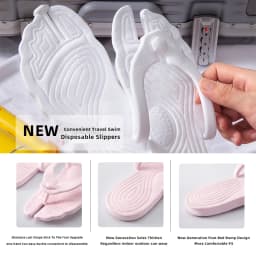 1Pair of Portable Folding Slippers for Business Trip Couple Beach Flip-flops Hotel Bath Anti-skid Slippers Folding Slippers