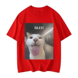 Bleh Funny Cat Meme Graphic Printed T Shirts Women Clothing Fashion Trend T-shirts Summer Casual Short Sleeve Clothing