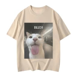 Bleh Funny Cat Meme Graphic Printed T Shirts Women Clothing Fashion Trend T-shirts Summer Casual Short Sleeve Clothing