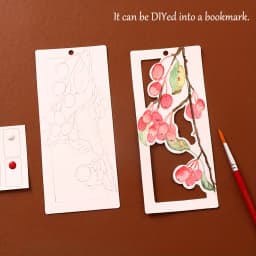 Bview Art 10pcs DIY Watercolor Bookmark Set, Handmade Painting Paper for Coloring, Portable Art Craft Gift for Holiday Party