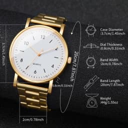 4PCS/Set Fashion Arabic Dial Women Watches Ladies Quartz Wristwatch Rhinestone Bracelets Set Reloj Mujer（Without Box）