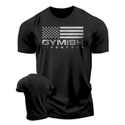 Summer Fashion Men's Muscle Training Letter Print Comfortable and Breathable Round Neck T-Shirt Outdoor Casual Sports Top
