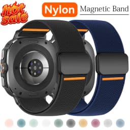 Magnetic Straps For Samsung Galaxy Watch Ultra 2 Accessories Elastic Nylon Bracelet Correa for Galaxy Watch 7 Ultra 47mm Bands