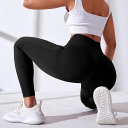 CZGUKE Seamless Women's High Waist Yoga Pants Tight Waist Hip Lifting Elastic Tight Solid Color Wide Waist Sports Leggings