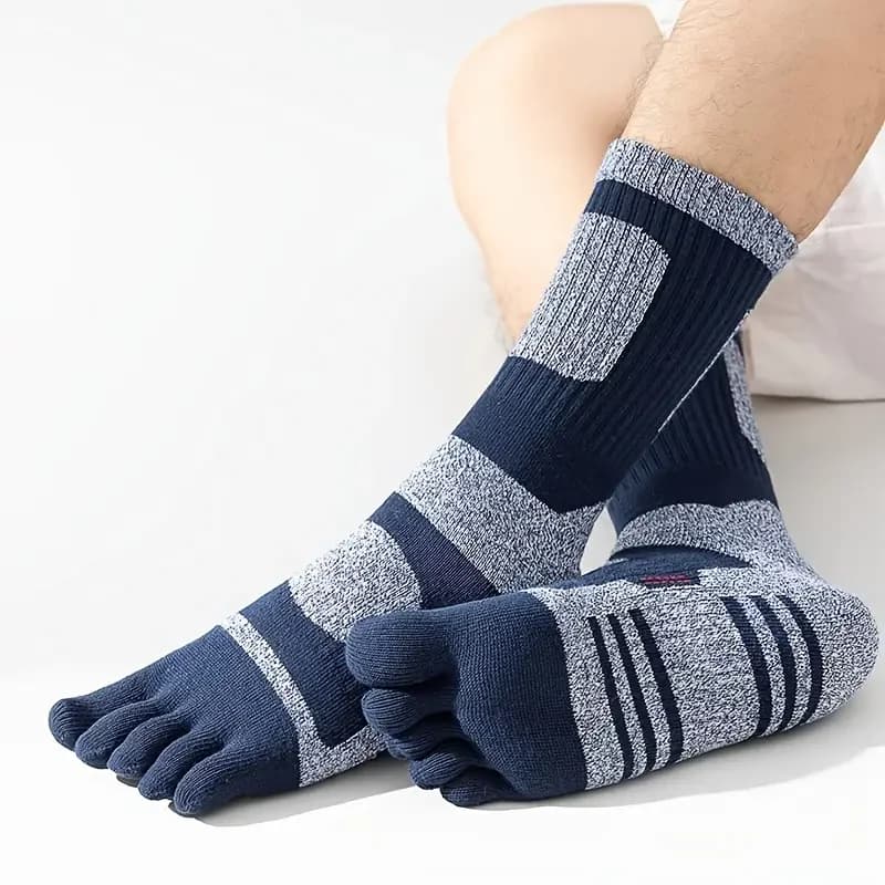 Sports Toe Socks Compression Running Socks Breathable Sweat-Absorbing Comfortable Thick Endurable Outdoor Fitness 5 Finger Socks
