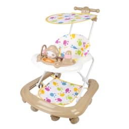 3 In 1 Baby Walker, Foldable Baby Walker With Awning, Baby Walker From 6 Months With 360° Wheels, Feeding Tray And Play Center