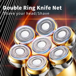 5-IN-1 7D Floating Blade Electric Shaver With Charging Base For Men Beard Trimmer Clipper Rechargeable Bald Head Electric Razor