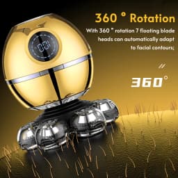 5-IN-1 7D Floating Blade Electric Shaver With Charging Base For Men Beard Trimmer Clipper Rechargeable Bald Head Electric Razor