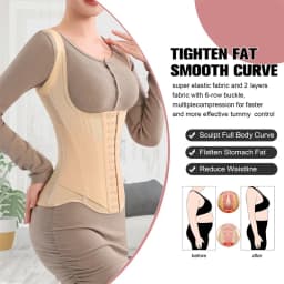 MiiOW U-shaped Waist Trainer Corset Women Shaper Waist Trainer Steel Bone Abdomen Beautiful Back Belt Women's Tank Top Shapewear