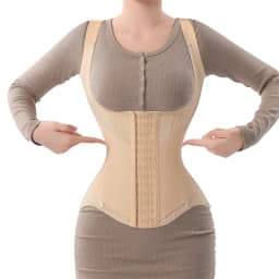 MiiOW U-shaped Waist Trainer Corset Women Shaper Waist Trainer Steel Bone Abdomen Beautiful Back Belt Women's Tank Top Shapewear