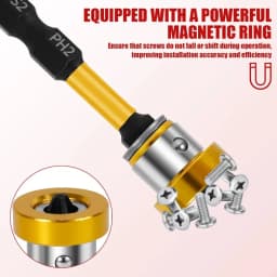 Magnetic Plasterboard Positioning Batch Head Screwdriver Bit Drilling Tools PH2 Hex Shank Drywall Locating Screw Bits Set 50mm