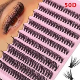 200Pcs DIY Personal Lashes 40P Eyelash Cluster Natural Look Wispy Lashes 9-16MM D Curly Hair Personal Clusters Lashes Fluffy