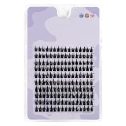 Jiefuxin DIY Lashes Fox Eye Manga False Eyelashes Large Capacity Tapered Thick Segmented Individual Cluster Lash Extensions