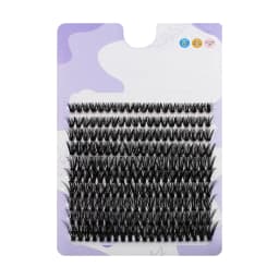 Jiefuxin DIY Lashes Fox Eye Manga False Eyelashes Large Capacity Tapered Thick Segmented Individual Cluster Lash Extensions
