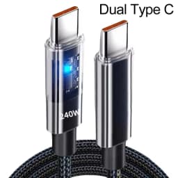 240W Dual Charging Line Type-C USB C To Type C Cable Fast Charging Nylon Braided TypeC Data Cord for Samsung Huawei Mi Laptop