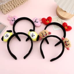 BT21 koya RJ Shooky Man Tata Chimmy Cooky Creative Cartoon Cute Doll Headband Secondary Animation Peripheral Decoration Headband
