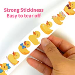 500PCS Cute Cartoon Duck Roll Stickers Notebook Phone Birthday Coffee Skateboard Fashion Laptop Luggage Waterproof Decoration 