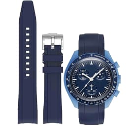 Band for Omega X Swatch Moonswatch Speedmaster 20mm 22mm Universal Curved end No Gap Bracelet for Rolex SEIKO Band For Men Women