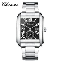 CHENXI 8216 Quartz Watches Fashion Simple Business Simple Silvery Stainless Steel Strap Wristwatches for Men Relógios Masculino
