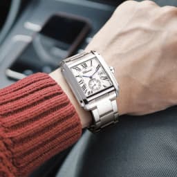 CHENXI 8216 Quartz Watches Fashion Simple Business Simple Silvery Stainless Steel Strap Wristwatches for Men Relógios Masculino