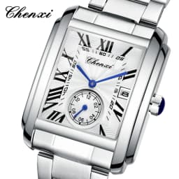 CHENXI 8216 Quartz Watches Fashion Simple Business Simple Silvery Stainless Steel Strap Wristwatches for Men Relógios Masculino